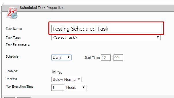 Scheduled Task Title